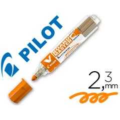 Rotulador pilot v board master para pizarra blanca naranja tinta líquida trazo 2,3mm