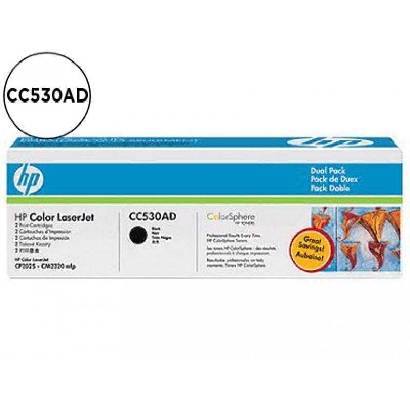 Tóner hp láserjet color cp2025 negro 3.500 pag -pack 2-