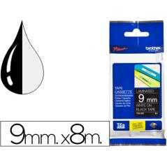Cinta brother tze-325 negro-blanco 9mm longitud 8mt