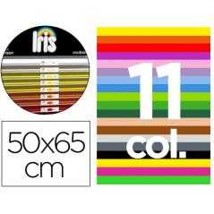 Cartulina guarro 50x65 contenido "b" 25 hojas x 11 colores 185grs