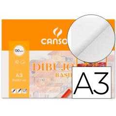 Papel dibujo basik 130gr din a3 29,7x42,0 cms en minipacks de 10 hojas