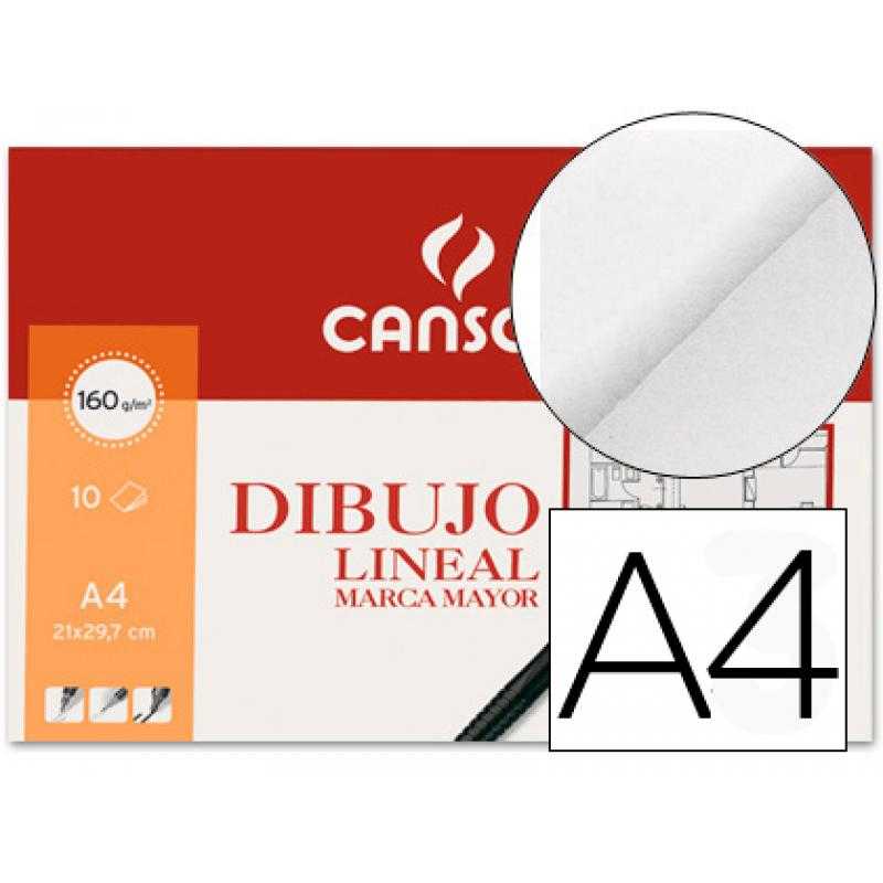 Papel dibujo marca mayor 160gr din a4 en minipacks de 10 hojas