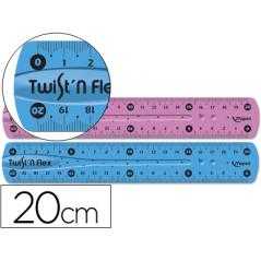 Regla maped plástico flexible de 20 cms colores surtidos