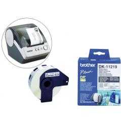 Etiqueta brother dk11219 para impresoras de etiquetas ql-circulares 12 mm 800 etiquetas-