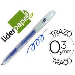 Bolígrafo liderpapel super gel punta 0.5 mm azul