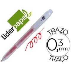 Bolígrafo liderpapel super gel punta 0.5 mm rojo