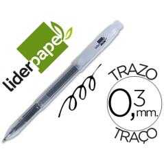 Bolígrafo liderpapel super gel punta 0.5 mm negro
