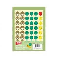 Gomets escolar caras bolsa de 12 hojas mr smiley