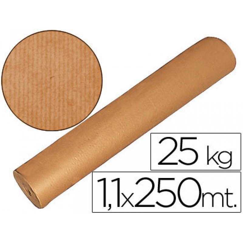 Papel kraft marron 1,10 mt x 250 mts especial para embalaje