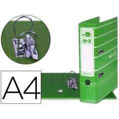 Archivador de palanca liderpapel a4 filing system forrado con rado lomo 75mm verde compresor metélico