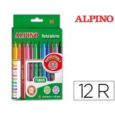 Rotulador alpino -caja de 12 colores