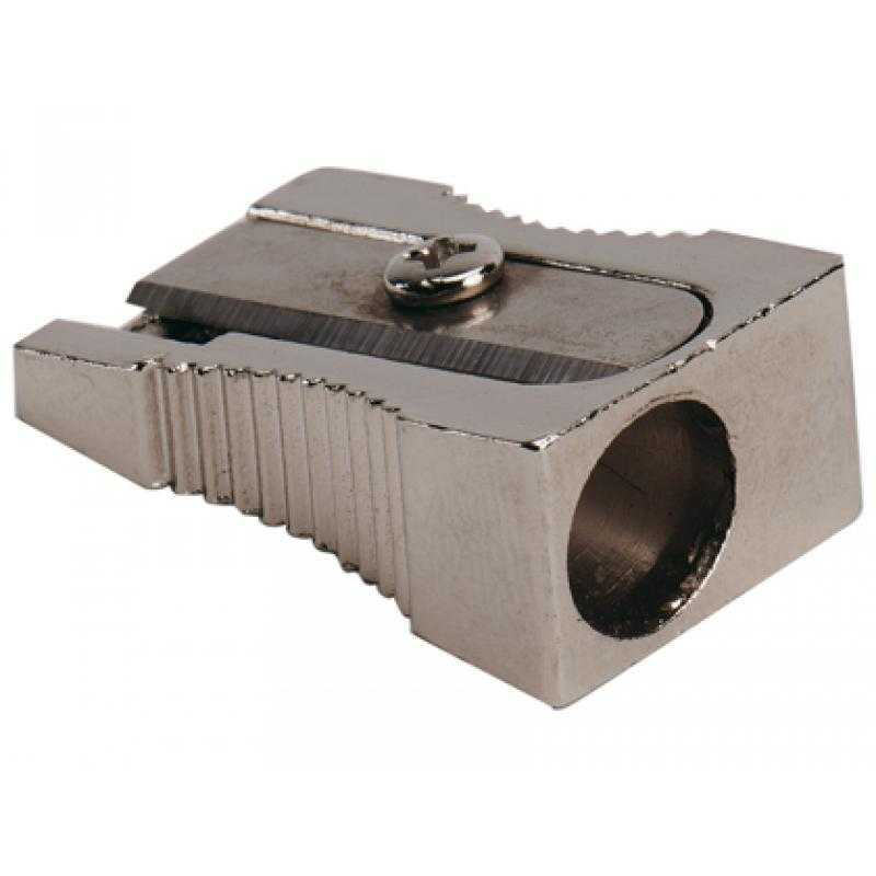 Sacapuntas q-connect metélico 1 uso cuña