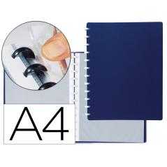 Carpeta liderpapel din a4 con 20 fundas intercambiables color azul