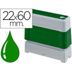 Sello automático brother 22 mm x 60 mm verde