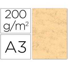 Cartulina marmoleada din a3 200 gr. ocre paquete de 100 h