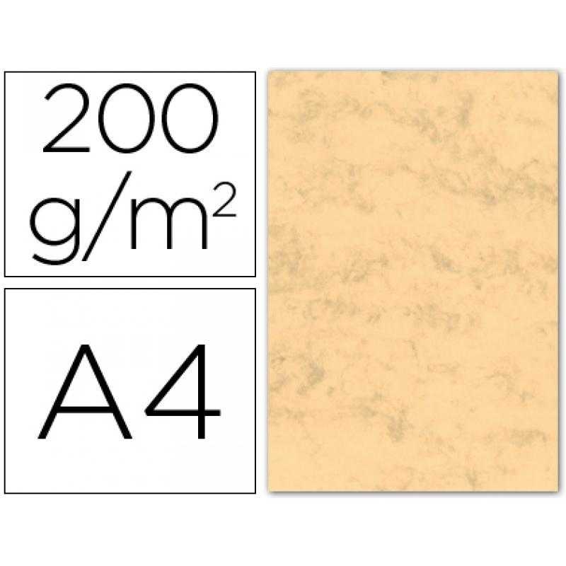 Cartulina marmoleada din a4 200 gr. ocre paquete de 100 h