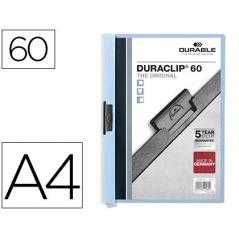 Carpeta duraclip dossier pinza lateral azul capacidad 60 hojas