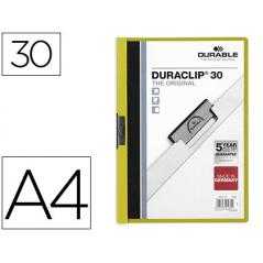 Carpeta duraclip dossier pinza lateral verde capacidad 30 hojas