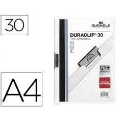 Carpeta duraclip dossier pinza lateral blanco capacidad 30 hojas