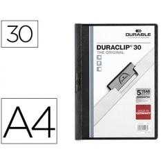 Carpeta duraclip dossier pinza lateral negro capacidad 30 hojas