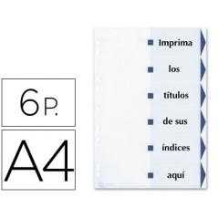 Separador de cartulina avery imprimible 6 separadores din a4