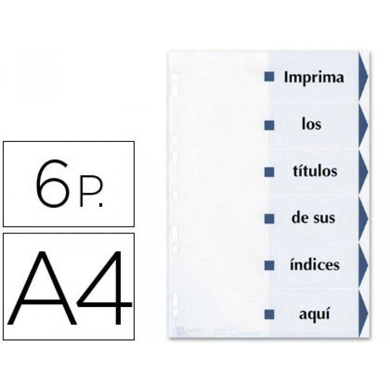 Separador de cartulina avery imprimible 6 separadores din a4