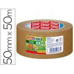 Cinta adhesiva tesa papel color kraft 50mtx50mm para embalaje