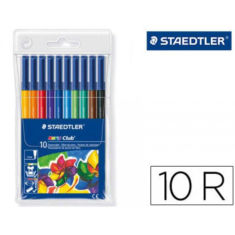 Rotulador staedtler noris cl ub estuche de 10 colores
