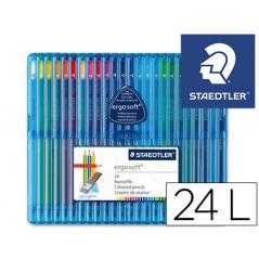Lápices de colores staedtler ergosoft estuche 24 colores