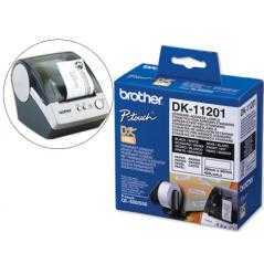 Etiqueta adhesiva brother dk11201 -tamaño 29x90 mm para impresoras de etiquetas ql -400 etiquetas-