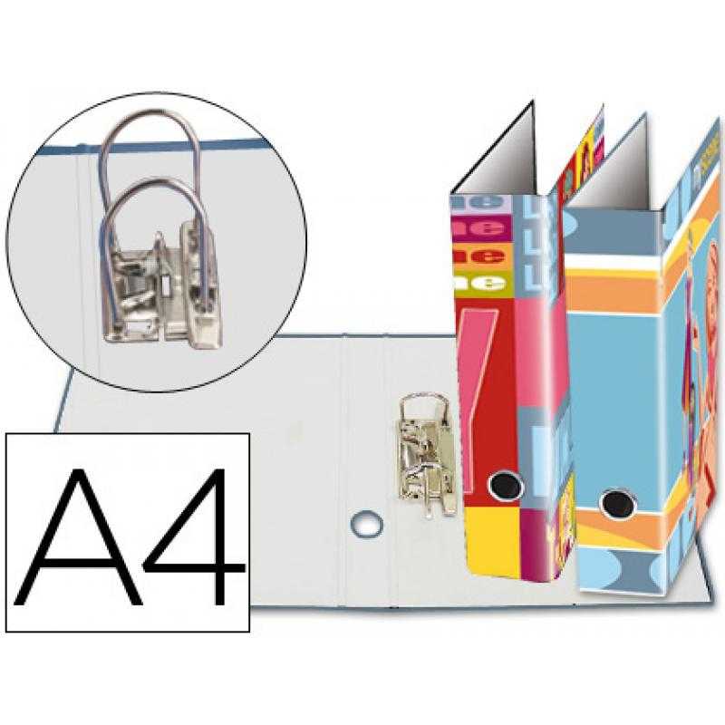 Archivador de palanca liderpapel cartón forrado din a4 my scene sin caja