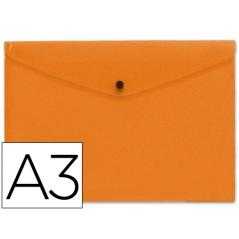 Carpeta liderpapel dossier broche 44241 polipropileno din a3 naranja serie frosty