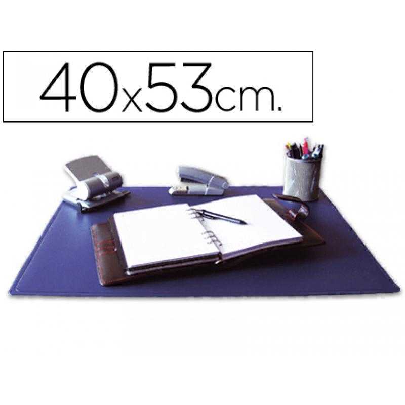 Vade sobremesa q-connect azul 40x53 cm