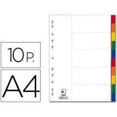 Separador q-connect plástico juego de 10 separadores din a4-multitaladro