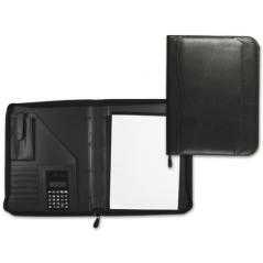 Carpeta portafolios 80-848 negra 260x355 mm cremallera sin anillas calculadora con bolsa para movil
