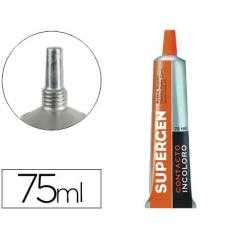 Pegamento supergen contacto incoloro 75 ml unidad