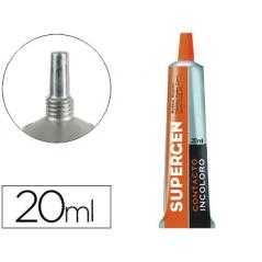 Pegamento supergen contacto incoloro 20 ml unidad