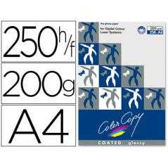 Papel fotocopiadora color copy glossy din a4 200 gramos paquete 250 hojas