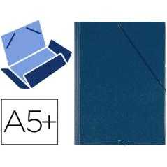 Carpeta gomas solapas plástico saro cuarto azul