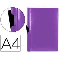 Carpeta liderpapel dossier pinza lateral 45306 polipropileno din a4 violeta 30 hojas pinza deslizante