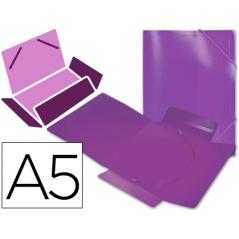 Carpeta liderpapel gomas solapas 34976 polipropileno din a5 violeta