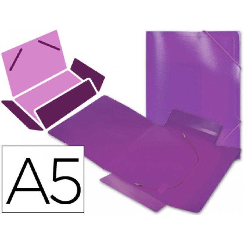 Carpeta liderpapel gomas solapas 34976 polipropileno din a5 violeta