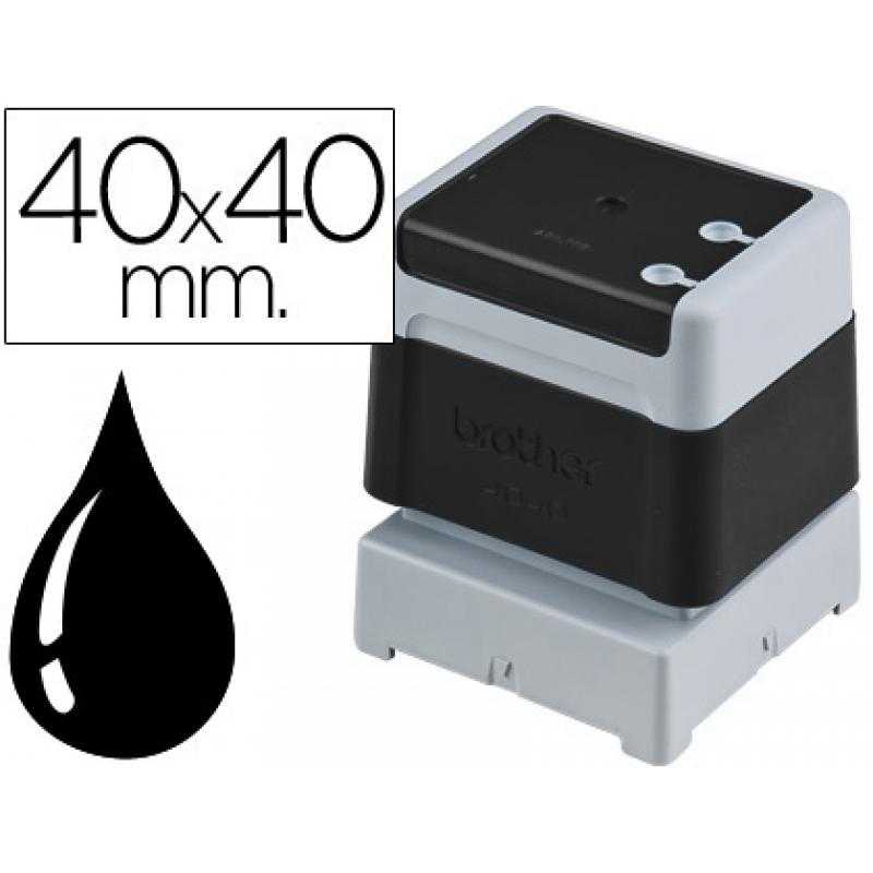Sello automático brother 40 mm x 40 mm negro