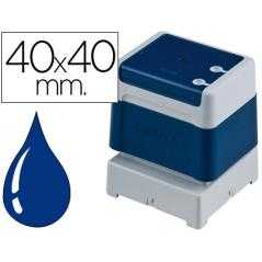 Sello automático brother 40 mm x 40 mm azul