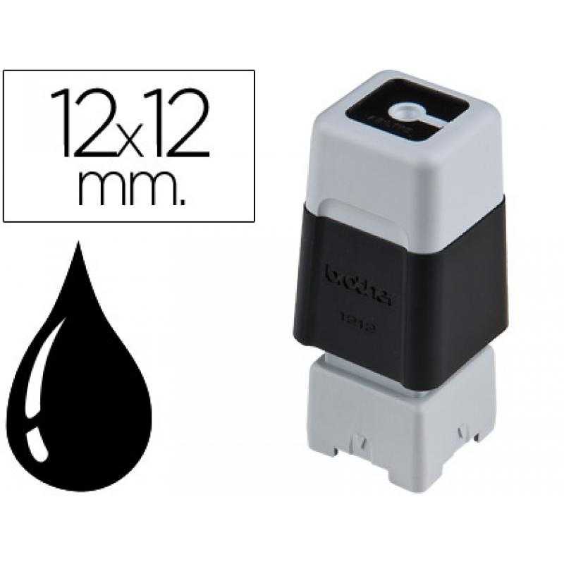 Sello automático brother 12 mm x 12 mm negro