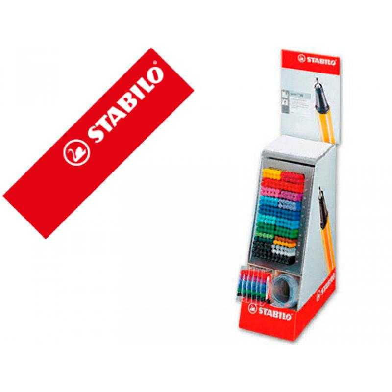 Rotulador stabilo point 88 punta de fibra punta fina -expositor de 236 unidades 20 colores surtidos