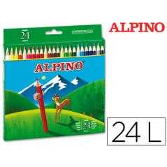 Lápices de colores alpino 658 c/ de 24 colores largos
