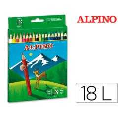 Lápices de colores alpino 656 c/ de 18 colores largos