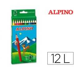 Lápices de colores alpino 654 c/ de 12 colores largos