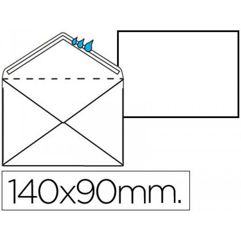 Sobre blanco registro extra 90 x 140 mm -caja 100